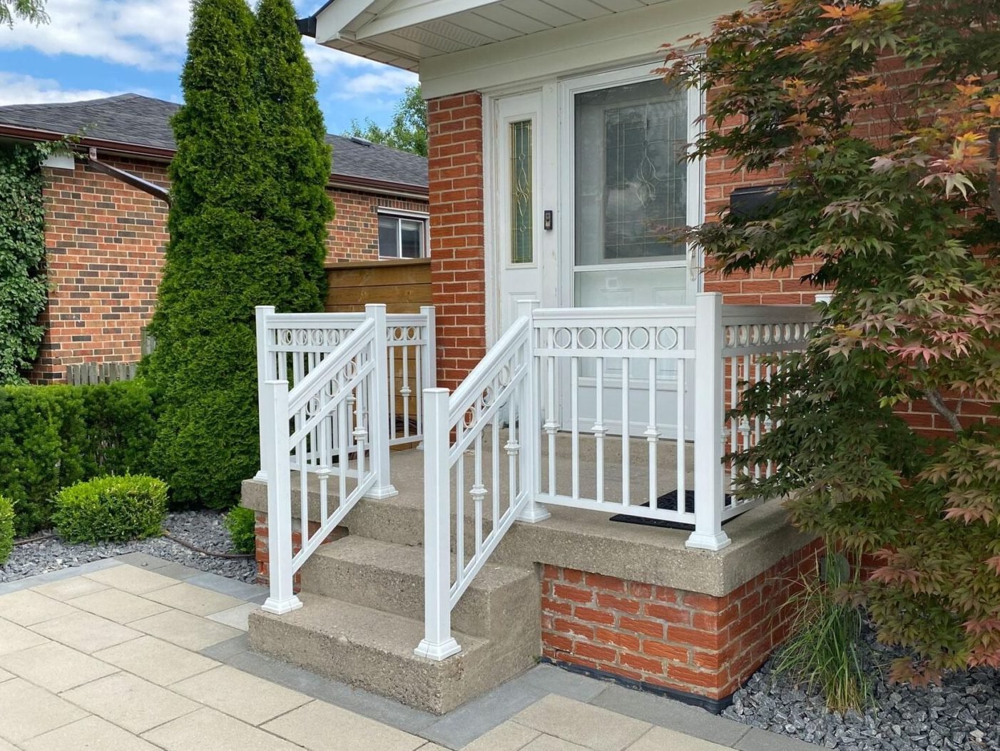 front porch aluminum railing