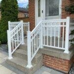 aluminum railing on a front porch in toronto