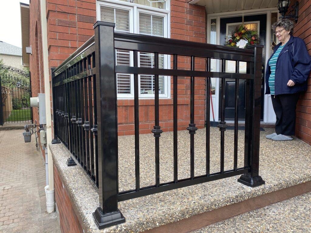 glass front porch railing mississauga